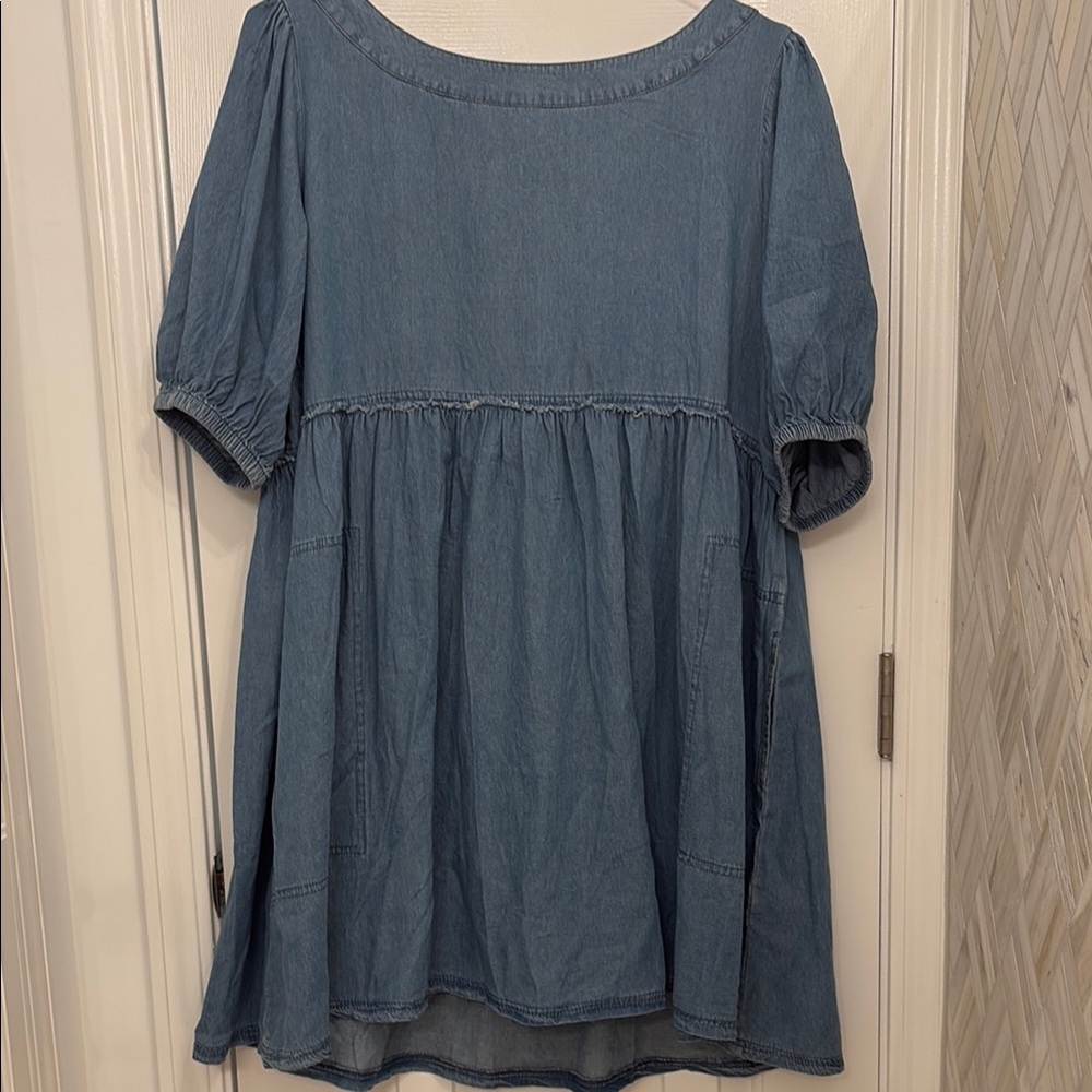 Blue Denim Dress - Maternity